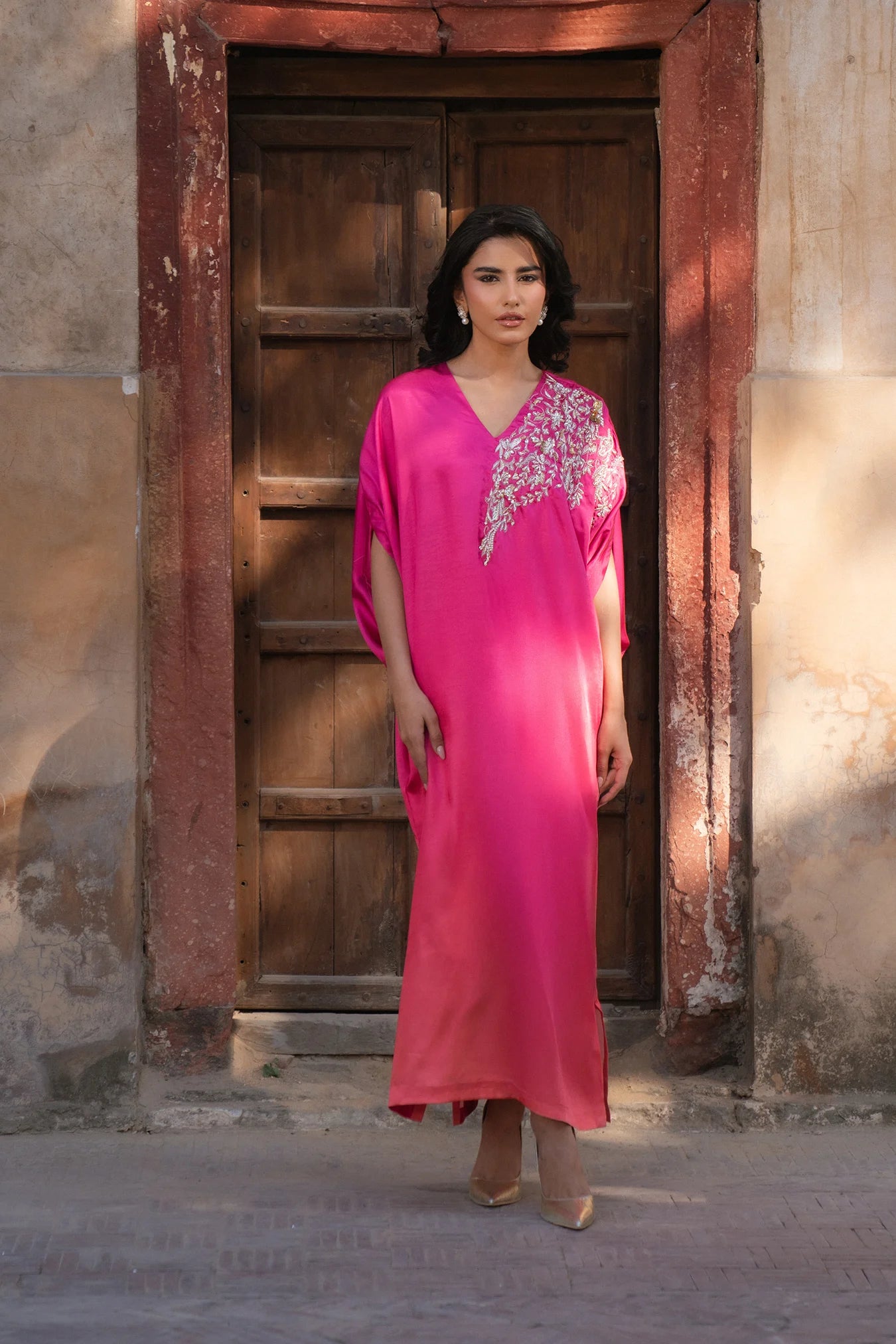 Clearance Sale, All Cheap 1 Piece Embroidered Silk Kaftan