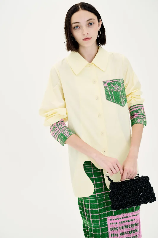 Durable Fashion Picks PROTEA MIXED MEDIA OVERSIZED SHIRT