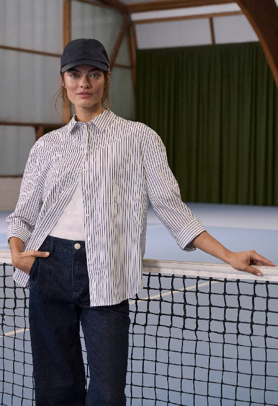 Don't Miss Out Frila Oversized Striped Shirt