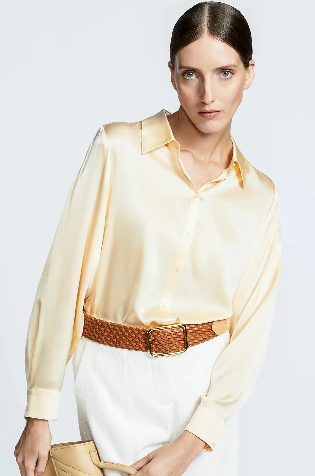 Trendy Styles Seidenbluse in oliv