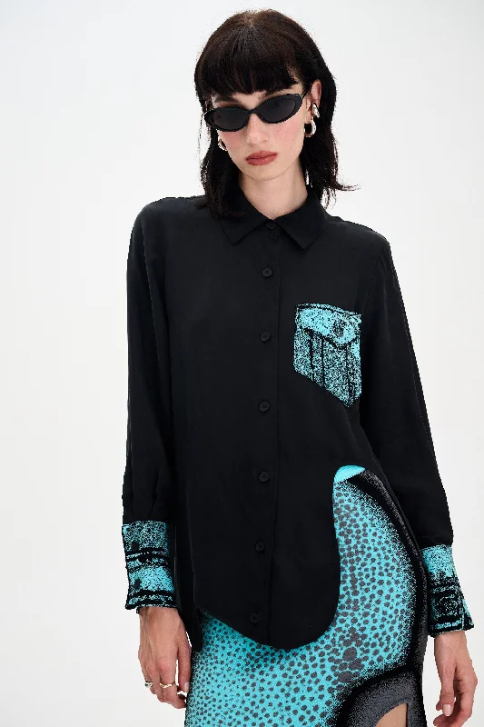 Urban Style Promotions SEVERUS MIXED MEDIA OVERSIZED SHIRT