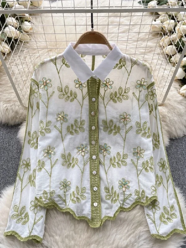 Comfortable Chic Andrew Embroidered Cotton Shirt