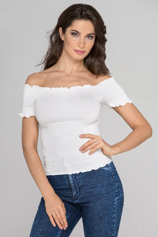 Best-Sellers White Smocked Top