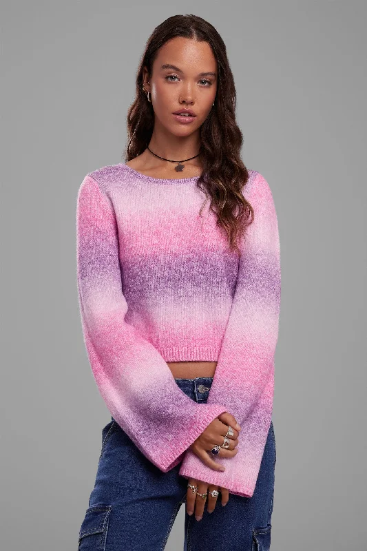 Affordable Luxury Fashion Chandail manches longues évasées en tricot - Femme