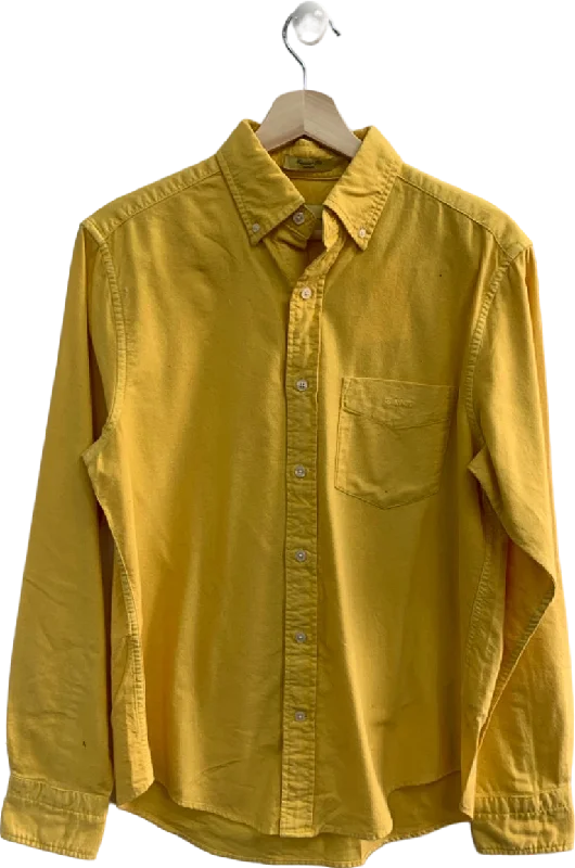 Casual Yet Chic Sales GANT Yellow Regular Fit Brushed Oxford Shirt UK S