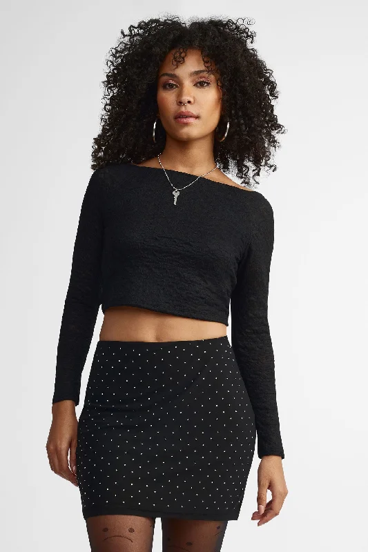 New Arrivals Chandail col bateau en dentelle - Femme