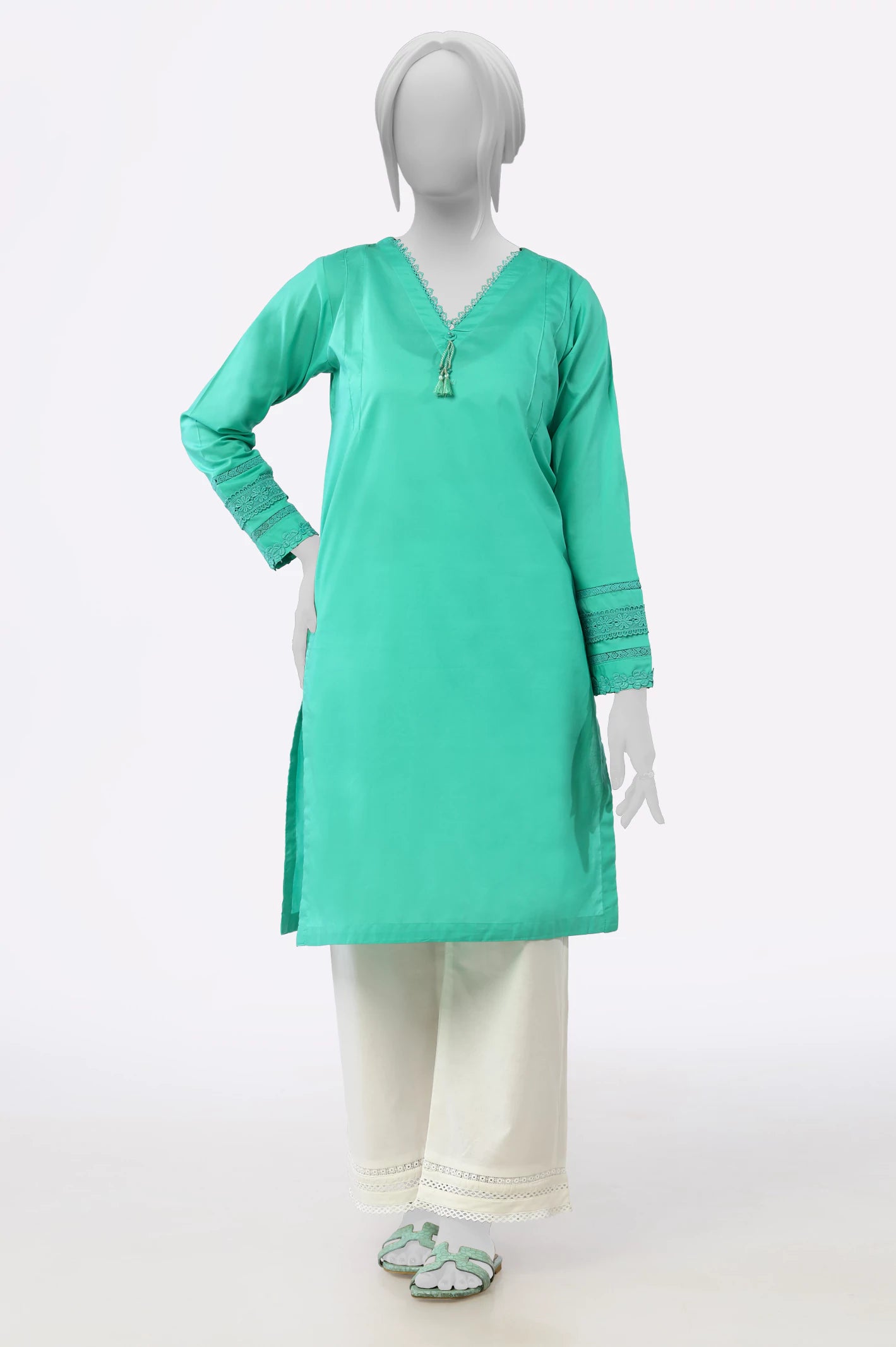 Absurdly Cheap Sale Green Stylised Kurti