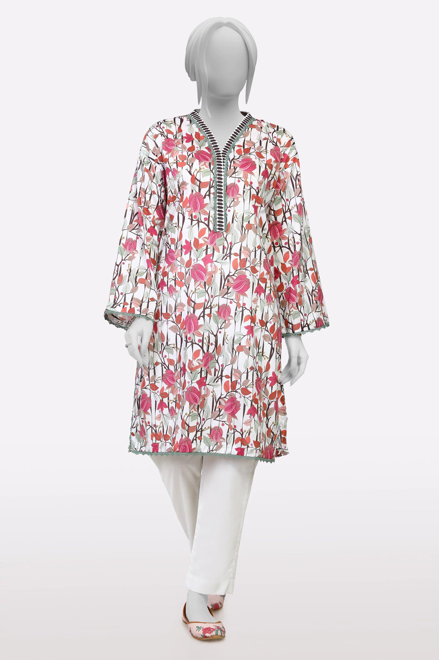 Sporty Fashion Offers White Printed 2PC