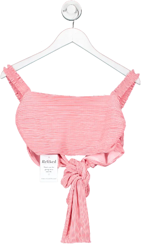 Limited Stock Dannijo Pink /coral Scrunchie Bra Top UK L