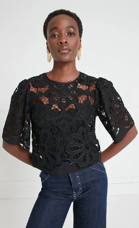 Luxury Fashion Guinevere Top - Black
