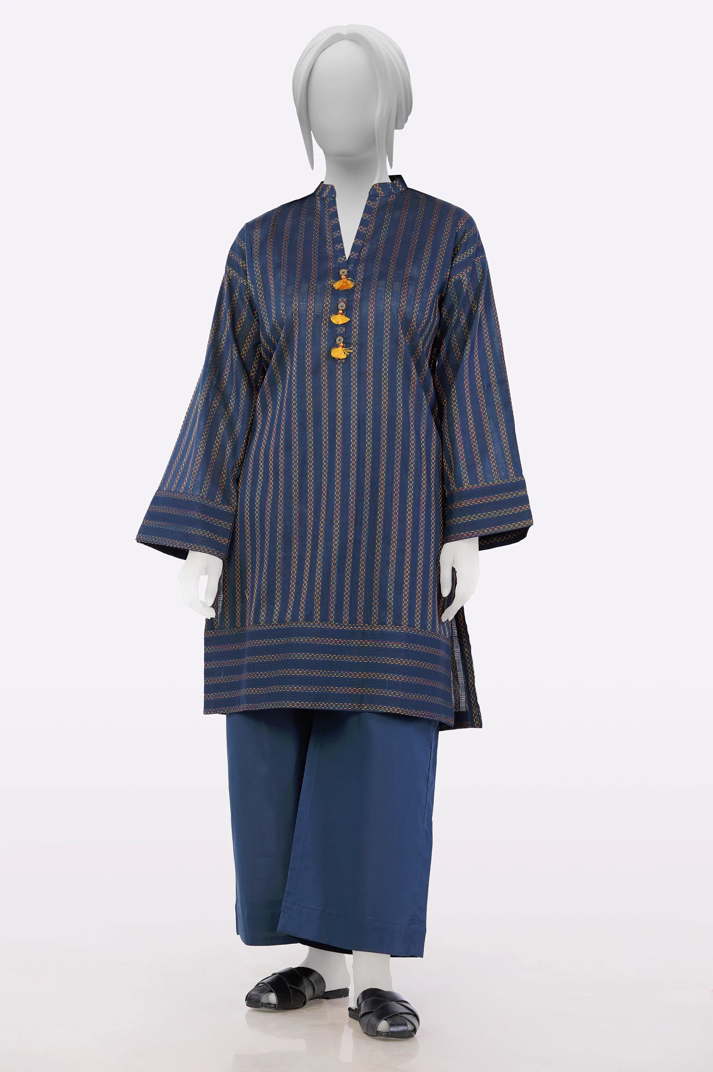Don't Miss Out Navy Blue Stylised 2PC