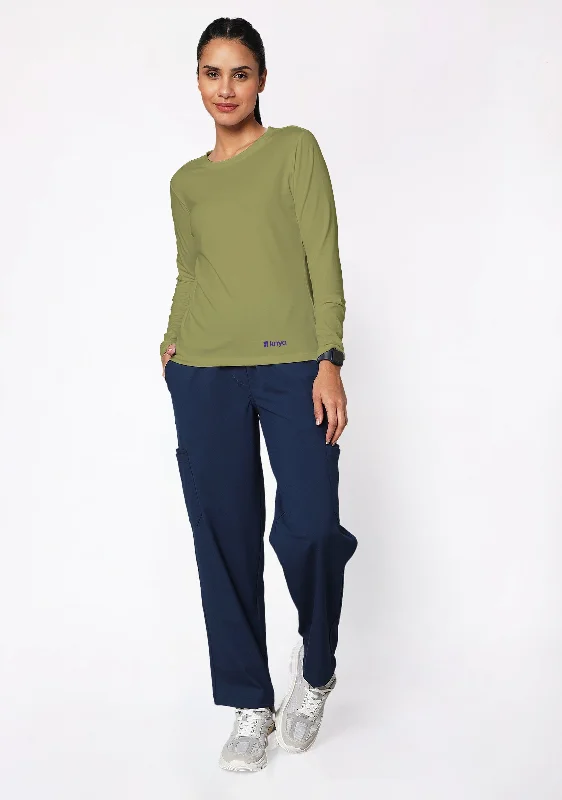 Break Fashion Norms Women's Supersoft L/S (Olive) Underscrub