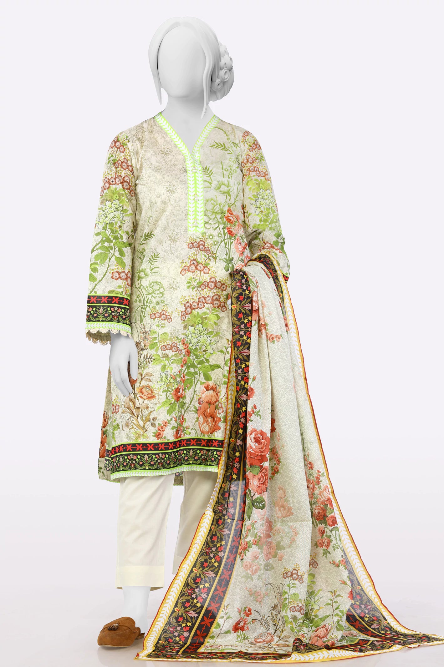 Discover Now Green Printed 3PC