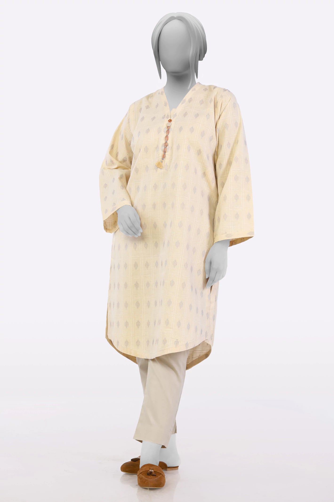 Style Revolution Cream Stylised Kurti