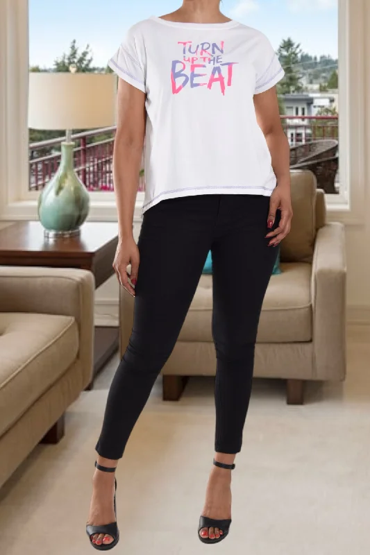 Hot Sale Girls White Printed T Shirt