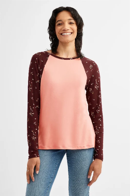 Hot Picks Chandail manches longues raglan en Moss - Femme