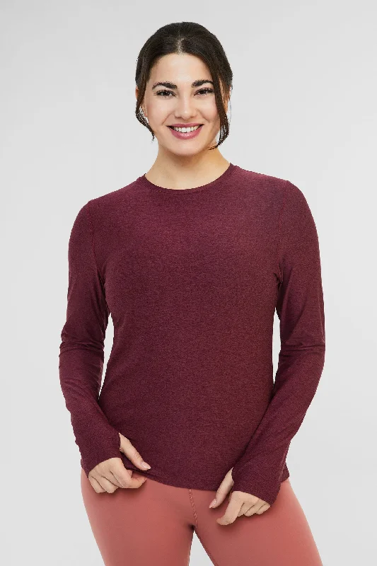Imeless Style Chandail manches longues sportif - Femme