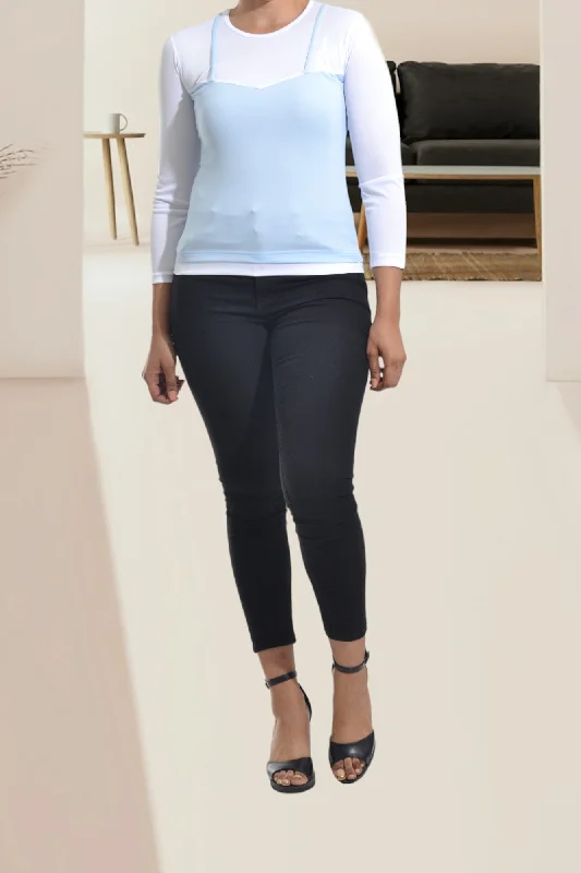 Clearance Sale, All Cheap Ladies Blue 2 in 1 Top