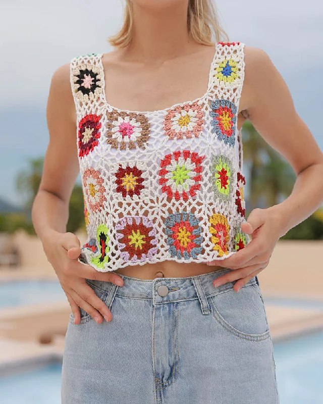 Trendy Pulse Crochet Radiant Daisy Top