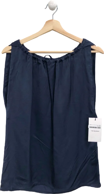 Fresh Fashion Discounts Yves Salomon Navy Top Size UK 6