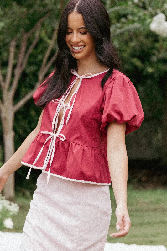 Special Offer Ellien Top - Red