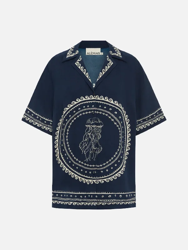 Flash Sales Oceane Silk Shirt in Blue