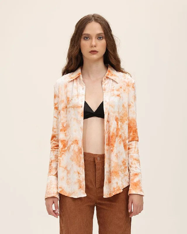 Exclusive Discounts Speckled Frenzy Collared Shirt
