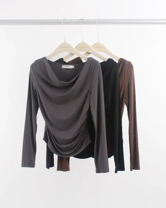 Low Price Special 3786 Cowl Neck Layering Top