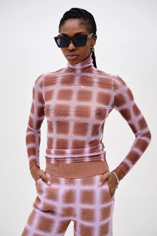 Budget Saver SULLEY PLAID TURTLENECK TOP