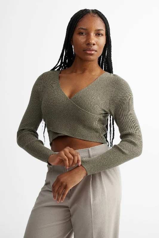 Classic Modern Offers Chandail cache-cœur en tricot - Femme
