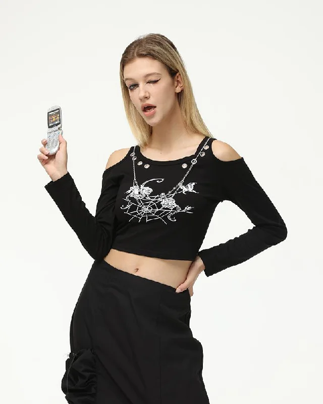 Must-Have Style Discounts Webberflies Motif Cut Out Top