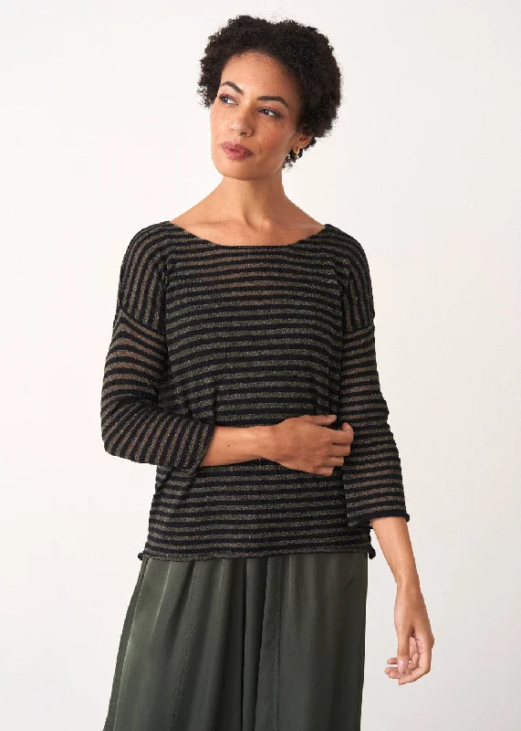 Classic Elegance Sales KENNEDY SPARKLE STRIPE TOP
