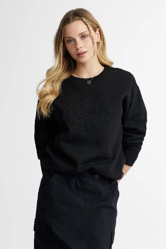 Unbeatable Deals Chandail col rond coton ouaté coupe surdimensionnée - Femme