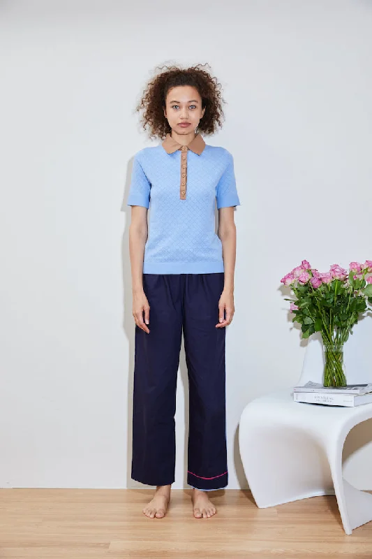 The Good Stuff BURNET hydraKNIT ECOVERO POLO blue