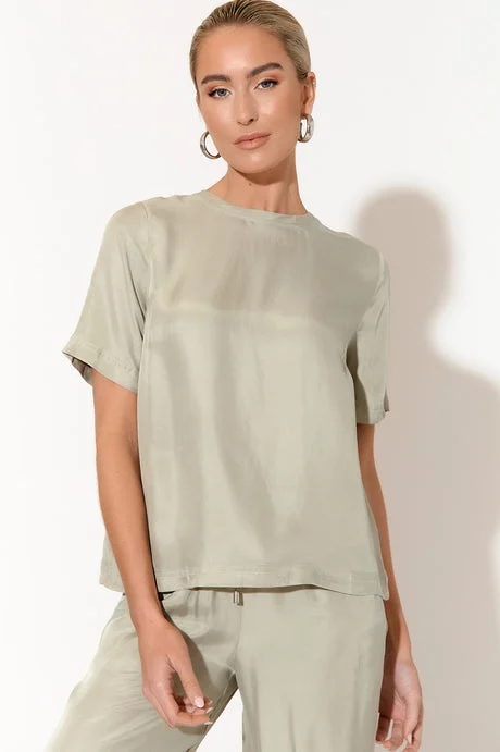 Classic Chic Deals Arden Sage Cupro Top