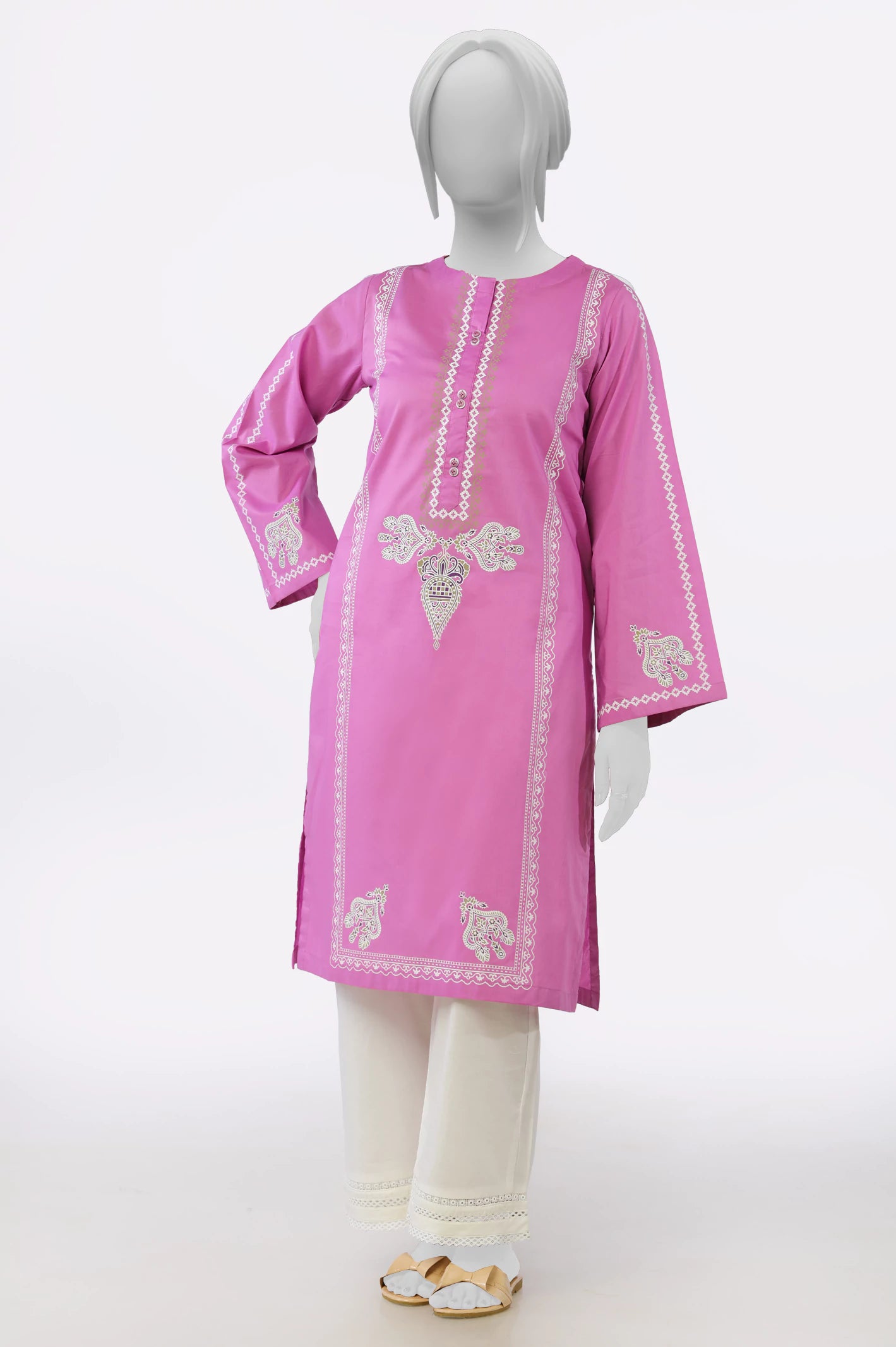 Everyday Elegance Sale Light Purple Block Printed Kurti