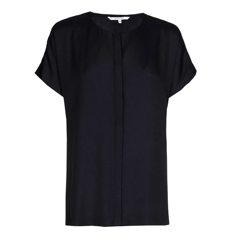 Break Fashion Norms luftige Bluse in Marineblau 