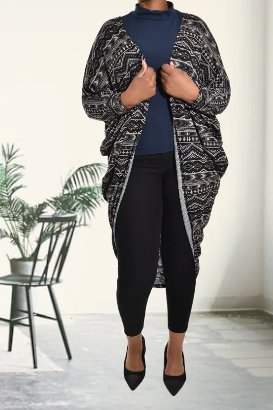 Fashion Forward Ladies Printed Long Shrug