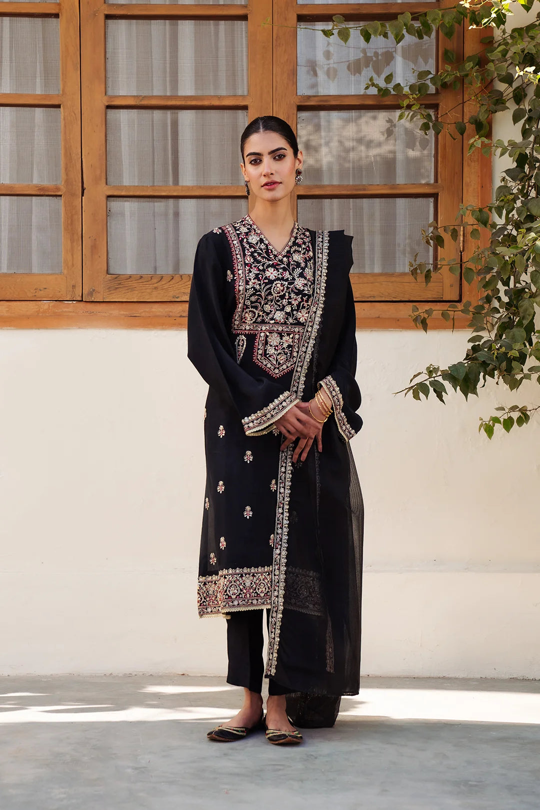 Don't Miss Out 3 Piece Embroidered Raw Silk Suit