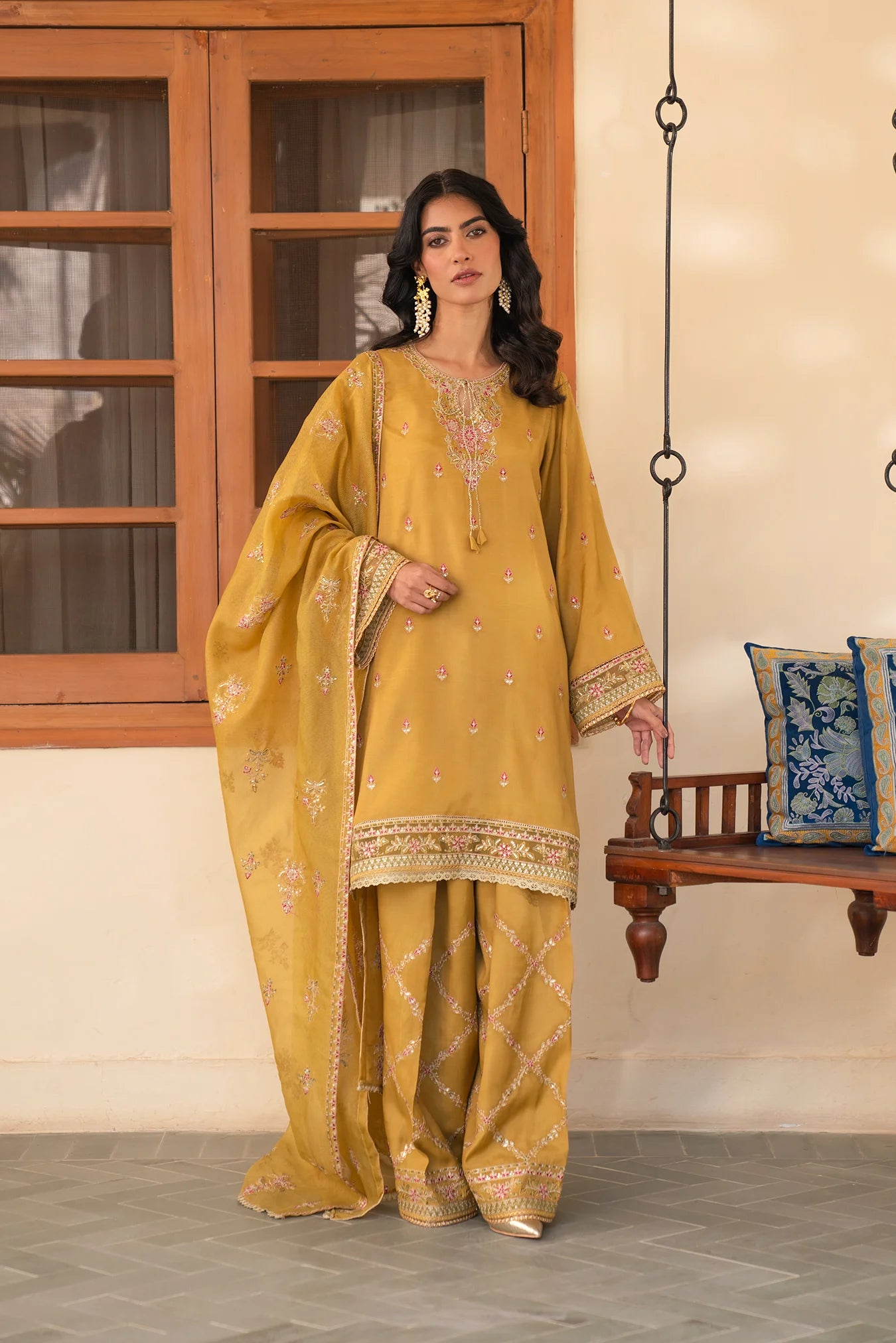 Additional Time-Limited Offers 3 Piece Embroidered Raw Silk Suit