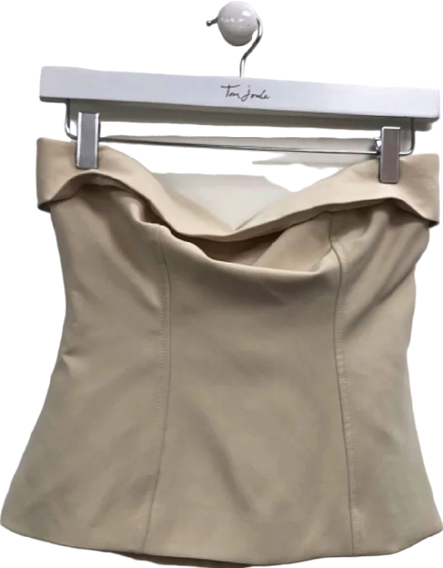 Budget Friendly 4th & Reckless Nude Bardot Style Top UK 6