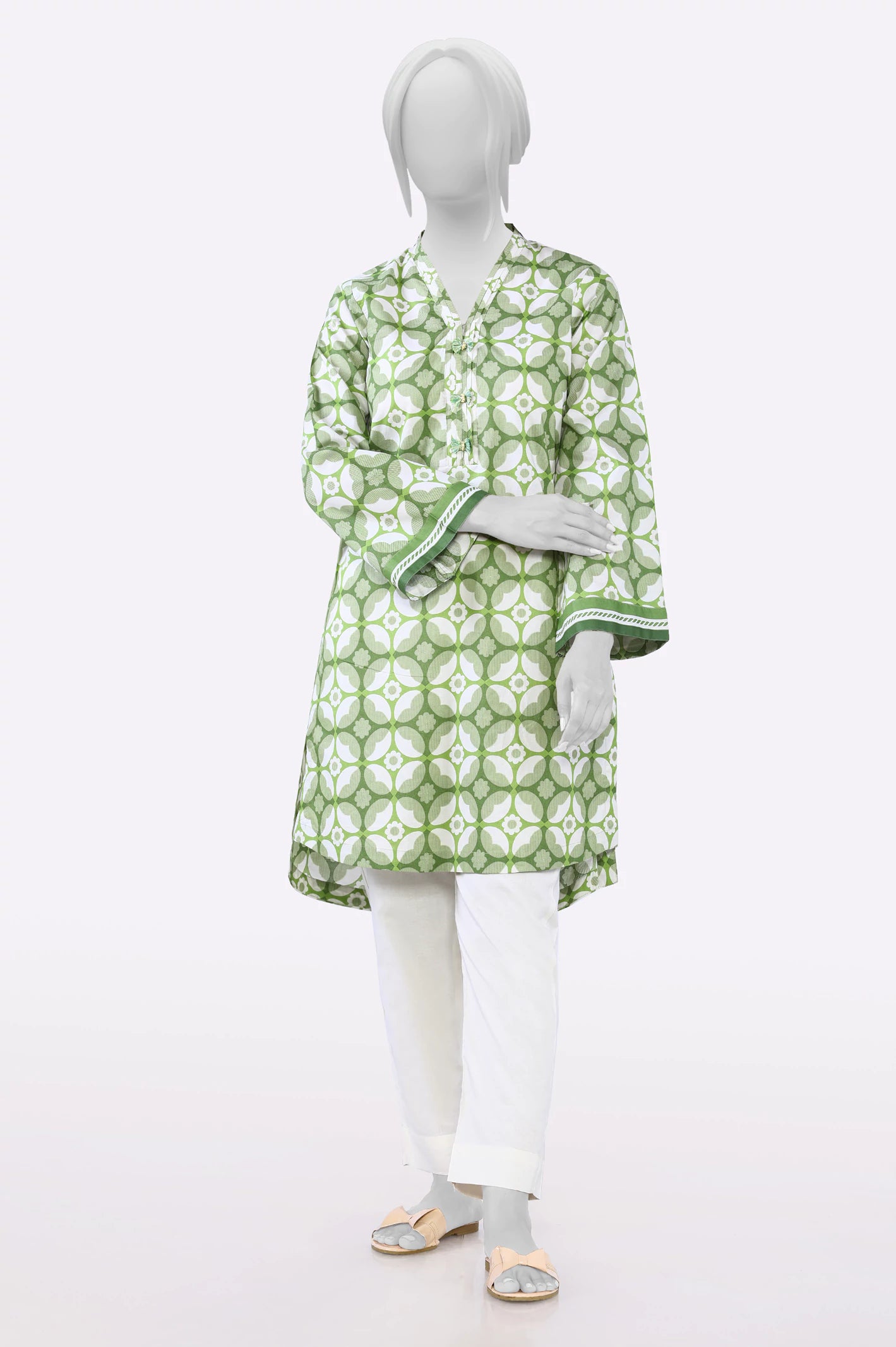 Fashion Forward Femininity Green Printed Kurti