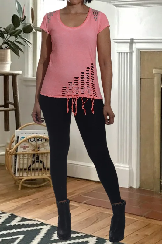 Winter Warehouse Sale Ladies Pink Studded Top