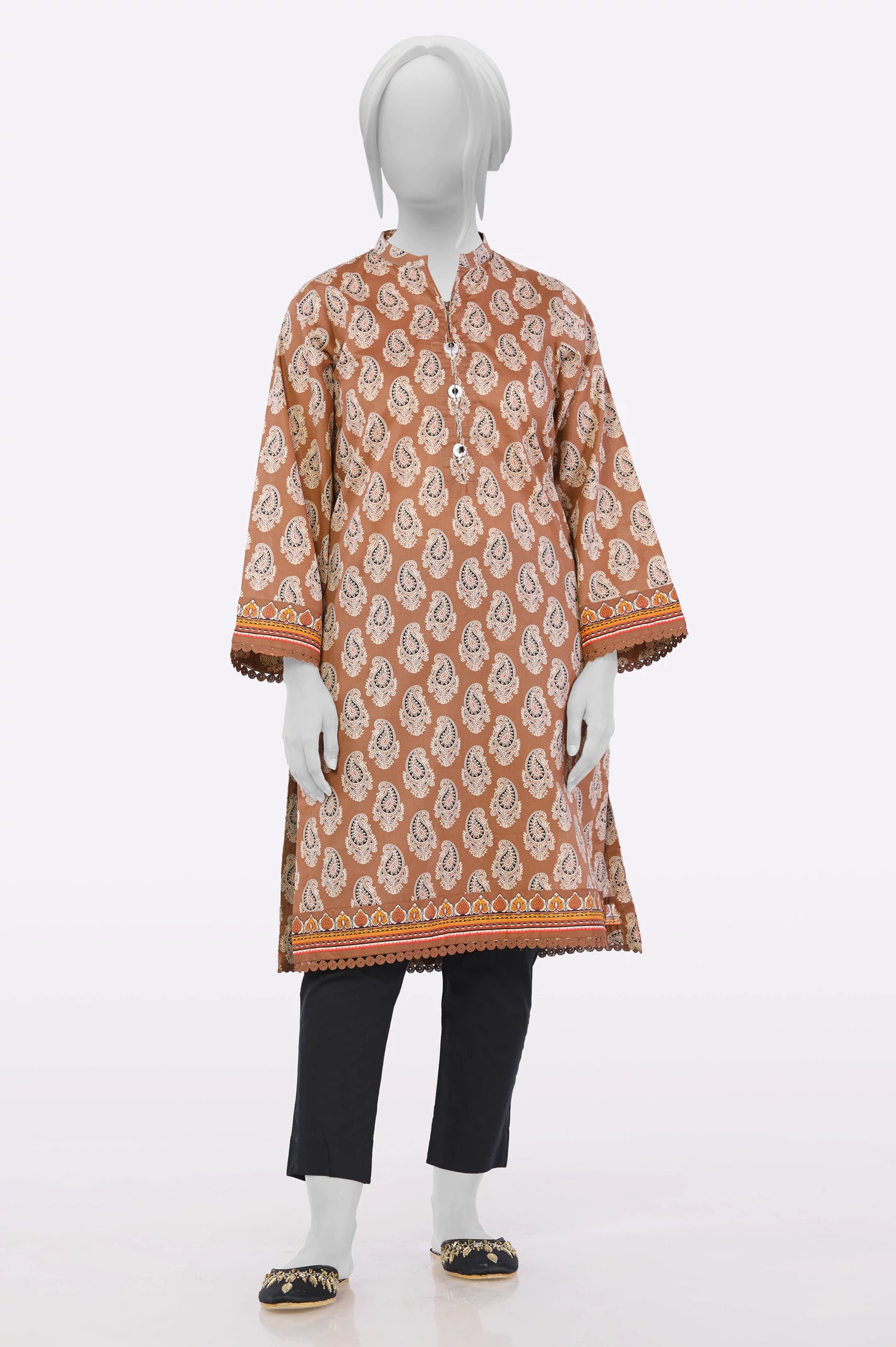 Vibrant Style Promotions Brown Printed Kurti