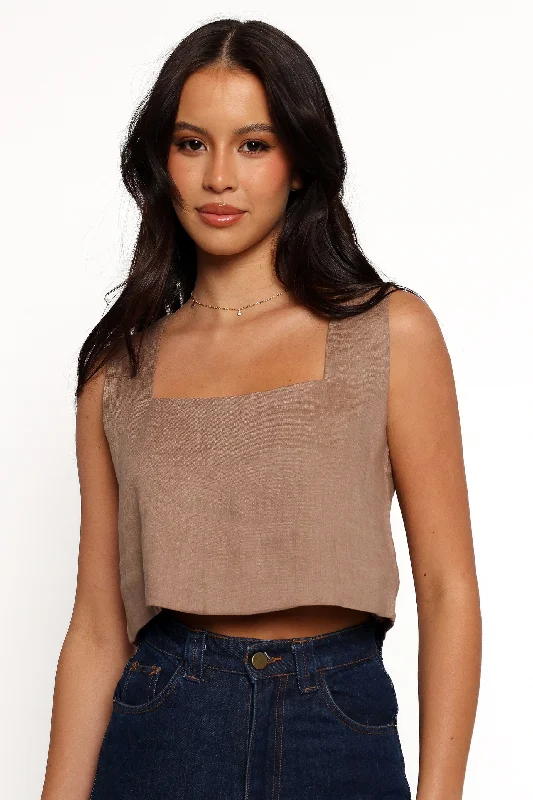 Fashionista Sale Devlin Top - Mocha