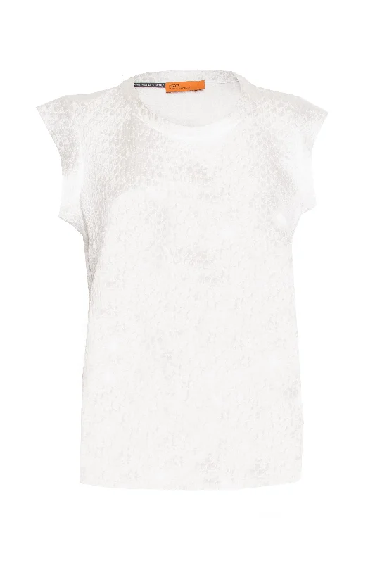 Luxury Fashion Cap Sleeve Top - Oyster Brocade 9774