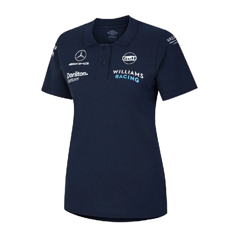 Chic And Edgy Umbro - Women's Williams Racing 2023 CVC Media Polo (HUUL199201U 4BK)