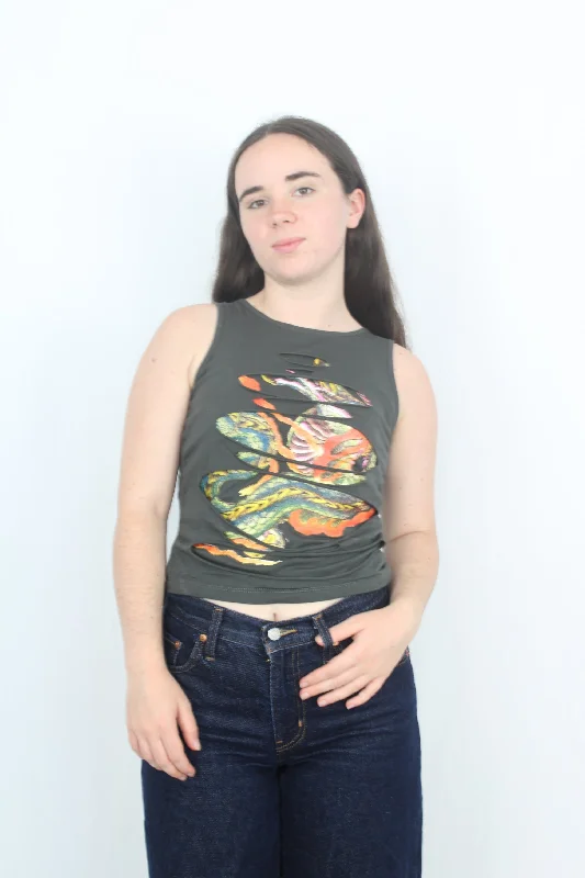 Style Redefined Ed Hardy by Loiter - Ripped Snake Top