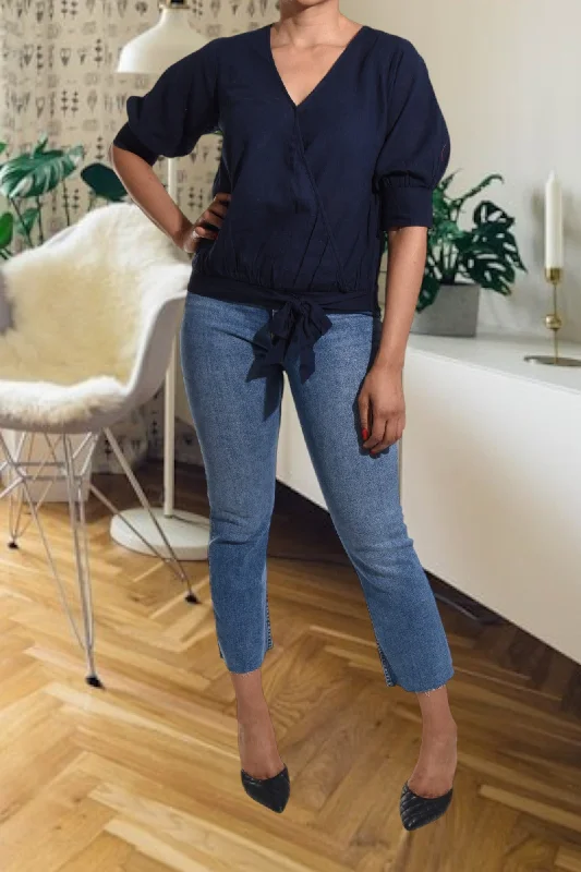Save Big Ladies Navy Top