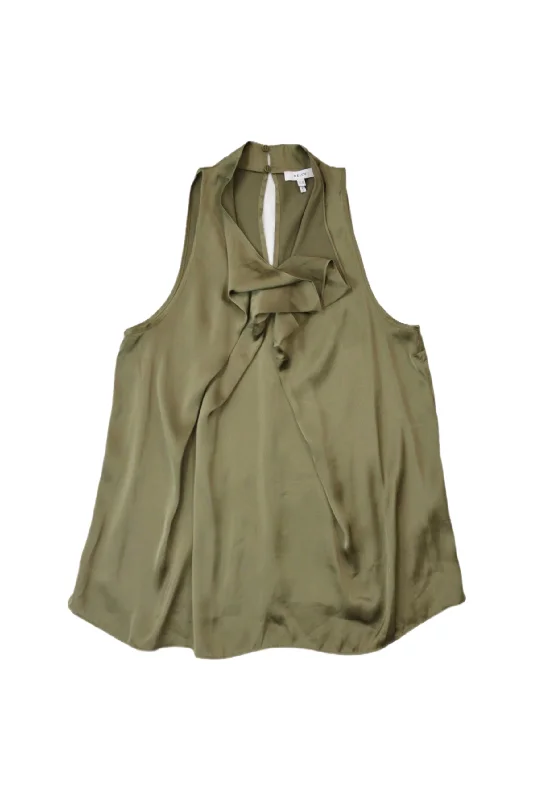 Feminine Style Promotions Reiss - Satin Frill Front Top